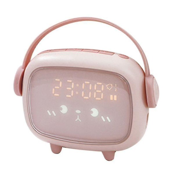 Led Nattlampa Time Angel Nattlampa Med Digital Alarmfunktion Rosa