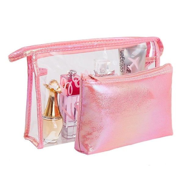 Bärbar kosmetisk resväska för kvinnor Pink