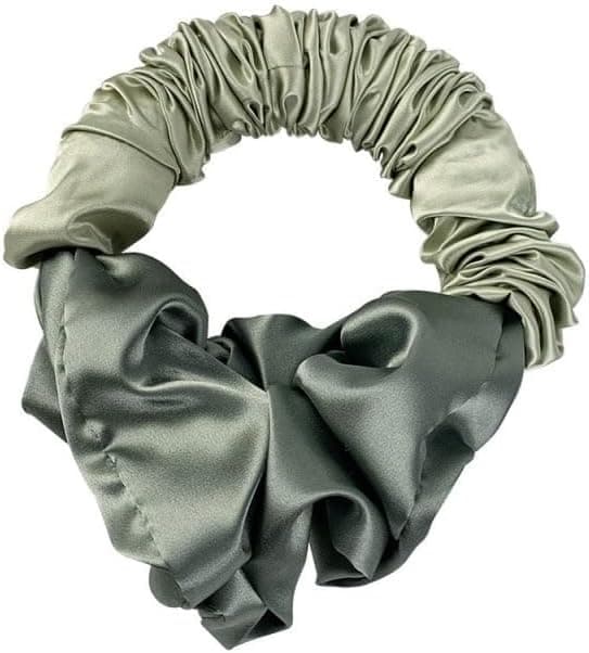 [LCS] Varme-fri krøller Silke Scrunchie til kvinder, Blødt elastisk satin silke hårbånd, Søvnigt styling tilbehør, Silke hestehale