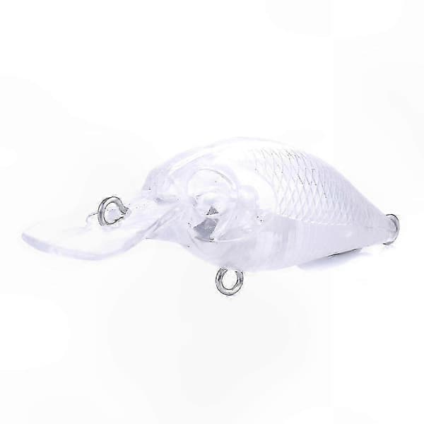 Gennemsigtig plastikfiskemadding, 5cm/4g tykt lang tunge design til udendørs fiskeri