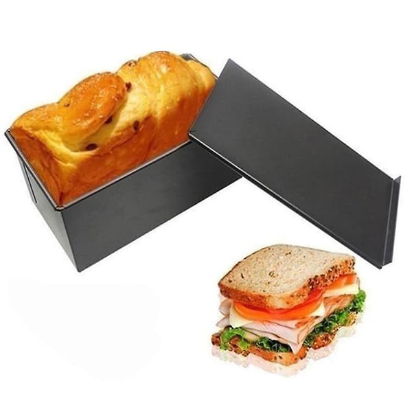 [LCS] Rostat brödform kakform köttfärslimpa med lock järn rostat bröd kakform köksbakeware DIY Non