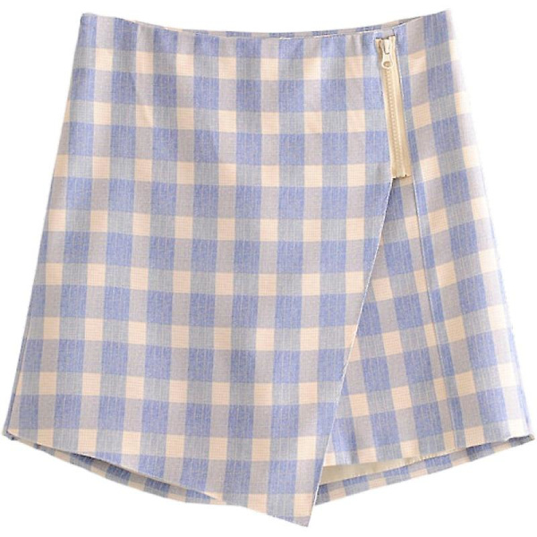Designad Rutig A-linjeformad Kjol Byxor Byxor Shorts L