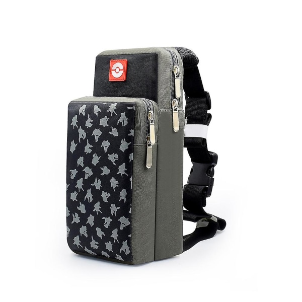 Creative Resväska För Nintendo Switch / Switch Lite, Sling Backpack För Switch Tillbehör Black Gray