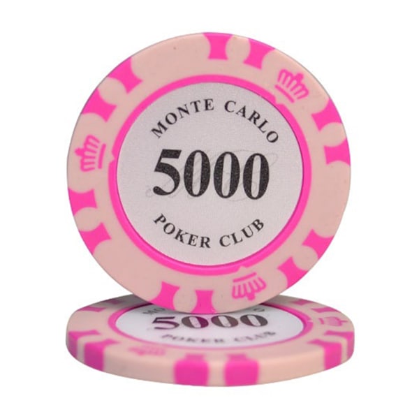 Pokerimerkki Mahjong Texas Hold'em Pokerimerkki Korkealaatuiset pelikortit Kasinotarvikkeet Face Value 5000