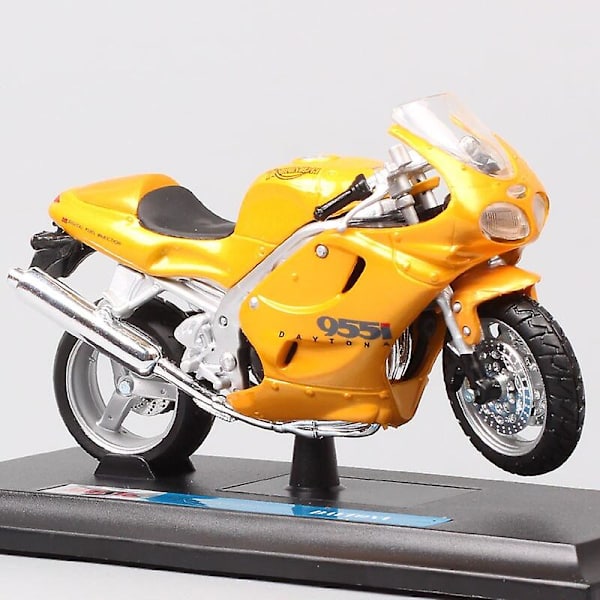 Maisto 1/18 mittakaavan lasten Triumph Daytona 955i moottoripyörämalli painevaletut ja leluajoneuvot Tour Sport -pyörän replikat pojille kulta