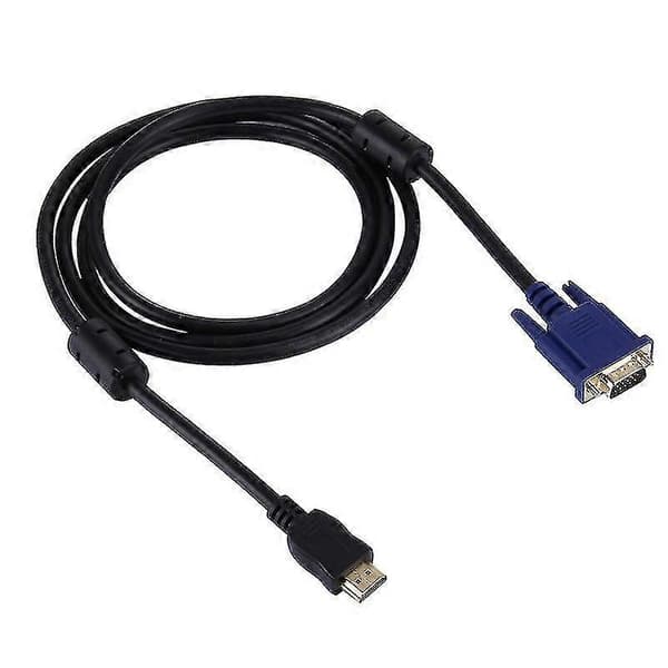 1,8 m HDMI han til VGA han 15-pin videokabel (sort)