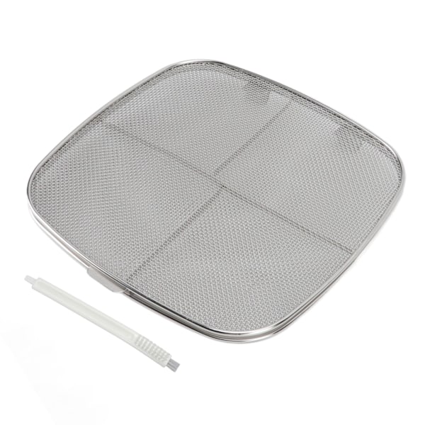 Fritørsprutbeskyttelse 304 Rustfritt Stål Dobbel Fritørsprutbeskyttelse for Oval Grillmaskin Hjem