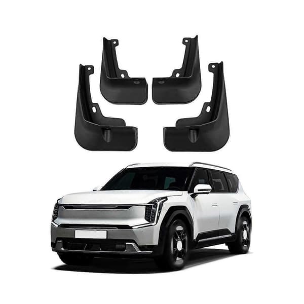 4 stk. bilskvettlapper for EV9 2023+ Skjermer Skvettlapper Sprutlapper Tilbehør Black