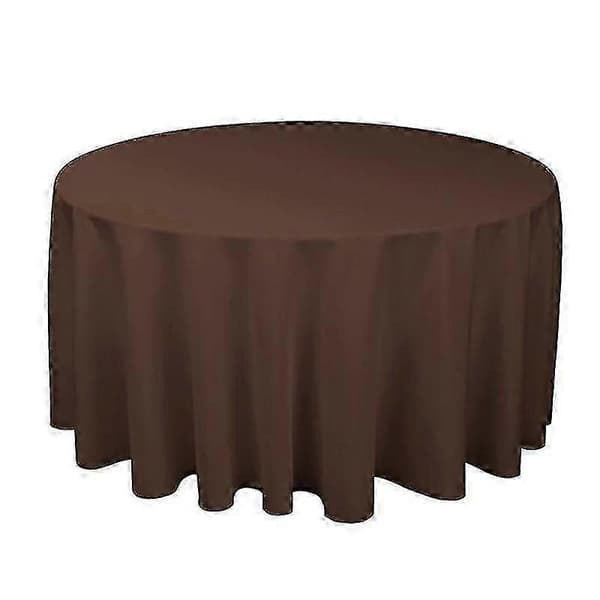 Rund bordsduk i polyester för bröllopsfest i vit svart röd blå guld White Diameter 140CM