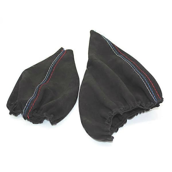 [LCS] Växelspakskragar Manuellt Handbromsdamaskskydd för - 3-serie E36 E46 E30 E34 M3 Z3 Svart Mockaläder black