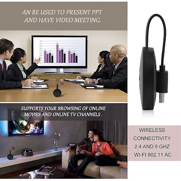 Digital HDMI Media Videostreamer Trådlös HDMI Samma Skärm Enhet