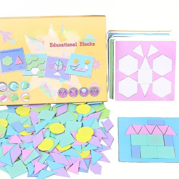 190 bitar av barnleksaker Färg träpussel Smart Board Set Pedagogiska baby