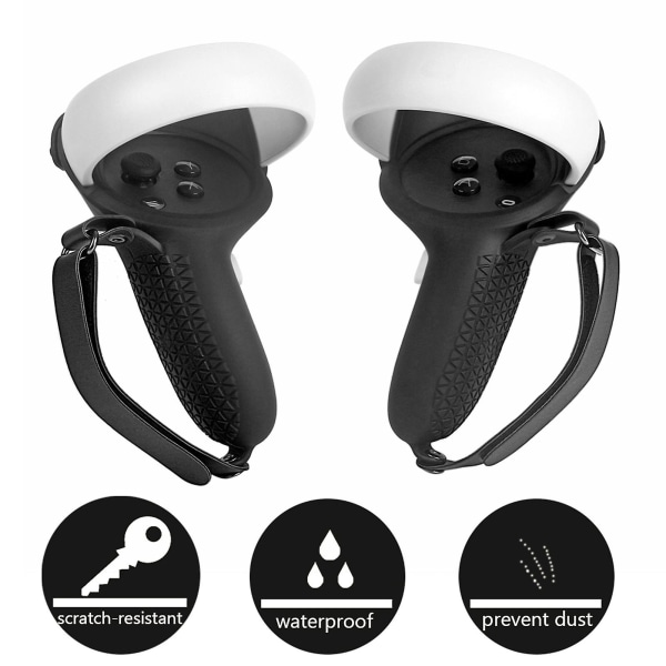 VR-tilbehør beskyttelsesdeksel for Oculus Quest 2 VR berøringskontroller-etui med knokebånd håndtaksgrep for Oculus Quest 2 1