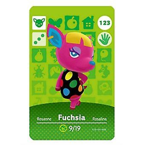Nfc-spelkort för djurpassning, kompatibel Wii U - 123 Fuchsia
