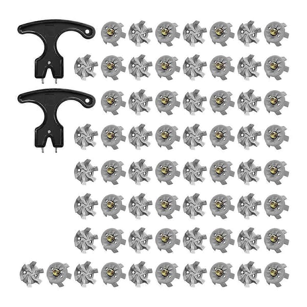 [LCS]Golf Spikes Sæt 60 Golfsko Spikes med 2 Sorte Golf Cleats Nøgler