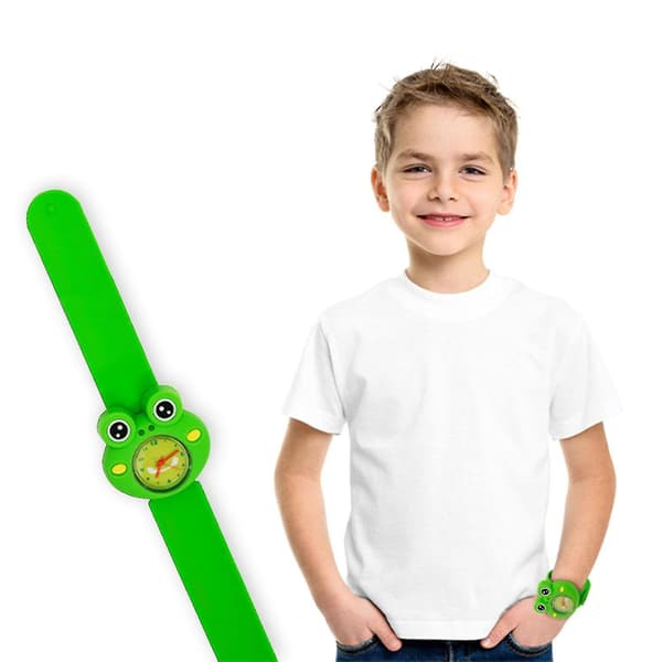 [LCS]Barnkvartsklocka Barnkvartsklocka Slap Armbandsur Leksaker Karaktär Groda