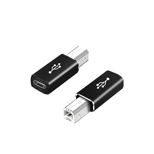 [LCS] USB C - USB B -sovitin (2 kpl), yhteensopiva tulostimien, MIDI-laitteiden kanssa