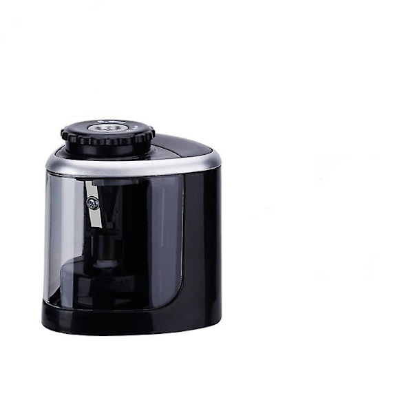 Automatisk Elektrisk Blyantspidser Touch Switch Batteri Skole Elev Papirvarer Roterende Blyantspidser Black