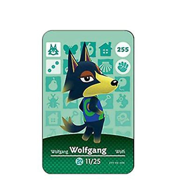 NFC-pelikortti Animal Crossing -peliin, ch Amiibo Wii U-255 Wolfgang