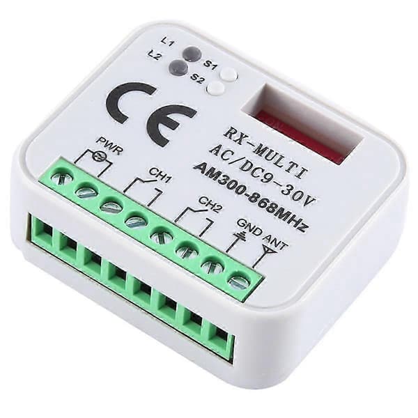 [LCS] Universell multifrekvens RX-mottaker 12V 24V garasjeportfjernkontroll As shown