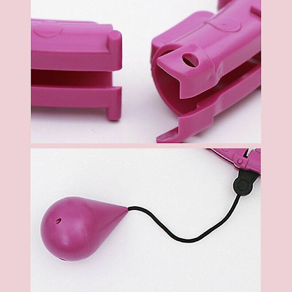 24 Viktad Hula Hoop Vuxen Smart Hoola Tunn Midja Fitness Pink