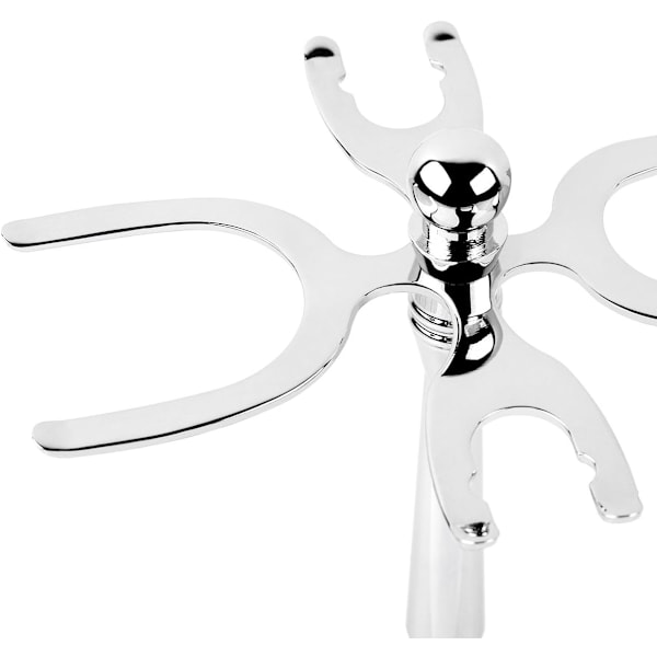 Deluxe 4-grenet krom barberknivs- og børsteholder, forlænger levetiden på din barberkniv