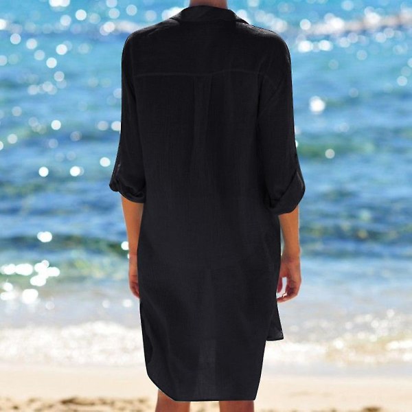 See Through Beachwear Cardigan Suncreen Double Pockets Bikini Co