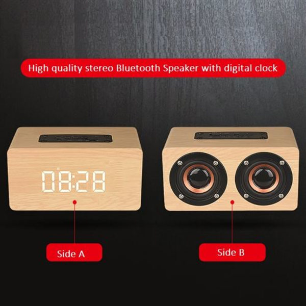 Mini Bluetooth -kaiutin monitoimiherätyskellolla ja radiolla