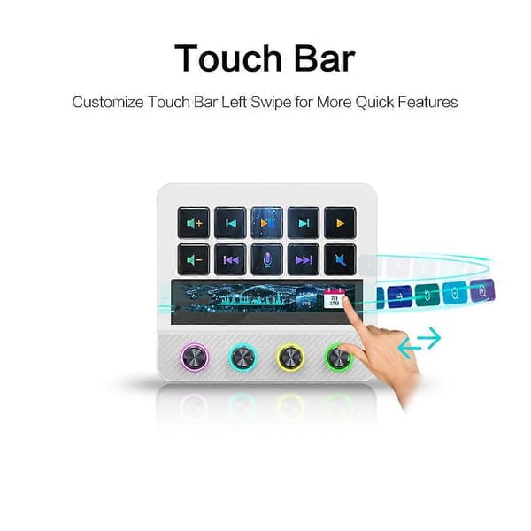 MiraBox N4 Pro 1 Stream Deck Controller Elgato Alternativ 10 Programmerbare LCD-taster med 500+ Plugins til Streaming/Redigering