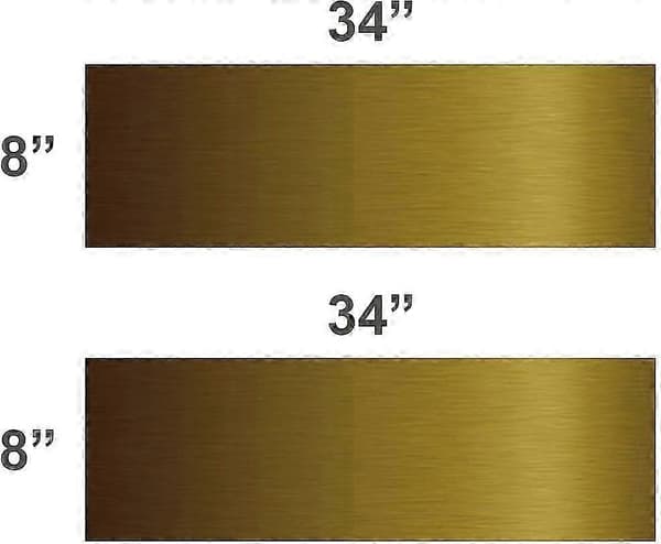 [LCS] Dörrsparkplåt (244x86 cm, borstad mässingsfinish)