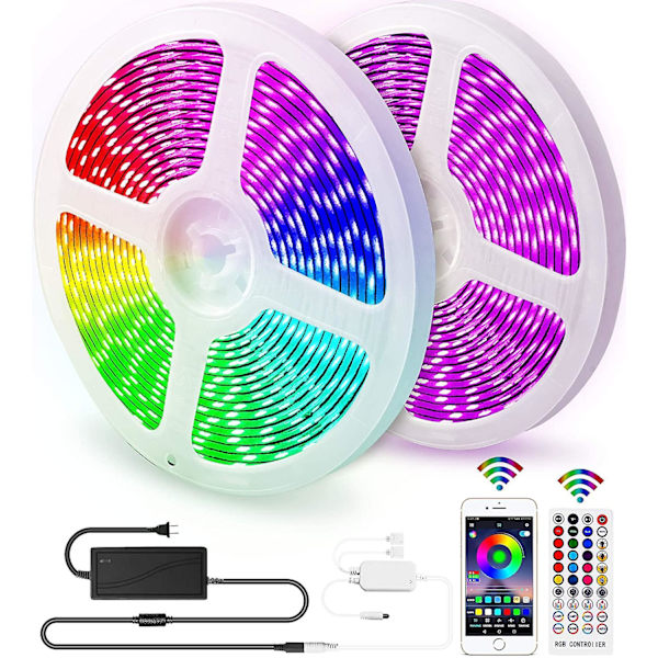 20m - RGB Färgskiftande LED Strip Lights