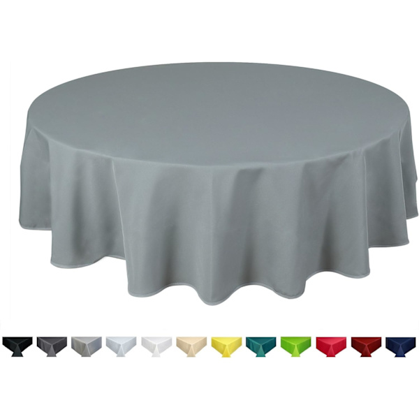 [LCS] Kvalitetsrund duk 140 cm 55\" Light Grey