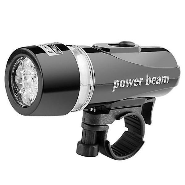 Multifunktionel 5 LED Lampe Cykel Forlygte Baglygte Vandtæt Sikkerhedslygte Sæt Silver