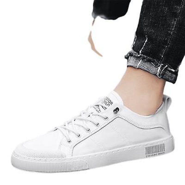 Herrskor Andas Canvas Sneakers Casual tunn stil white 40