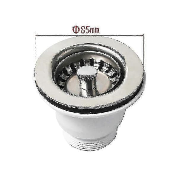[LCS]85 mm forkromet Belfast-vaskkurvsi-afløb - passer til 60 mm hul