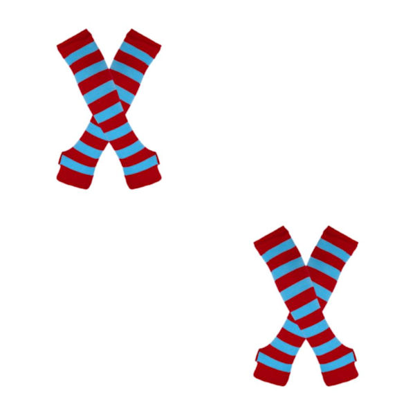 1/2/3/5 Knæstrømper til Tykke Lår Let at Tage På og Lavet i Rød og Blå 2Set Red and blue