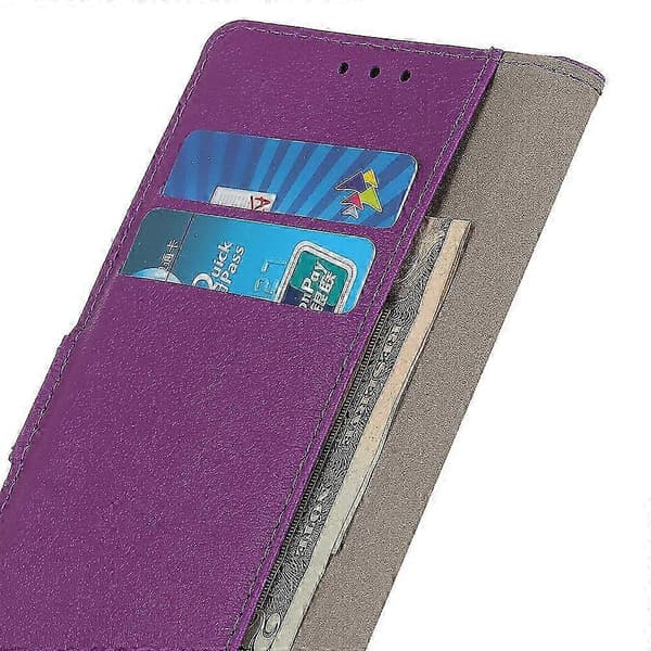 [LCS]För Google Pixel 9 Pro XL Texturerat Telefonfodral PU Läder Telefonställskydd Purple