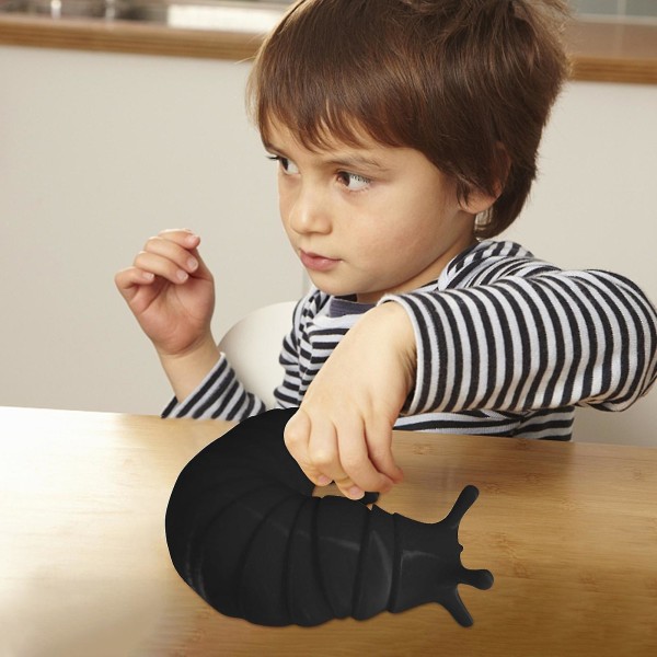 Artikulerad Stretch Snigel Fidget Leksak, Sensoriska Leksaker black