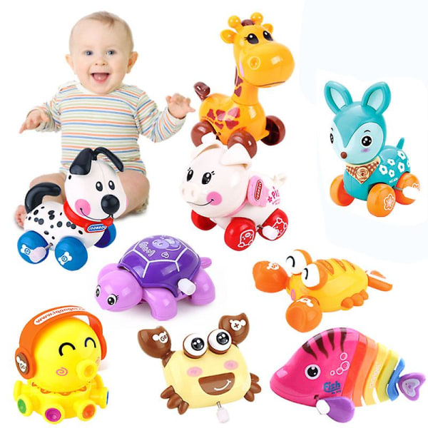Söta tecknade djur Wind Up Toys Clockwork Classic Toy Newborn Baby Toy 4