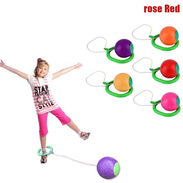 Hoppa över boll Barn tränar koordination och balanshopp Hoppa Lekplatsleksak Rose Red