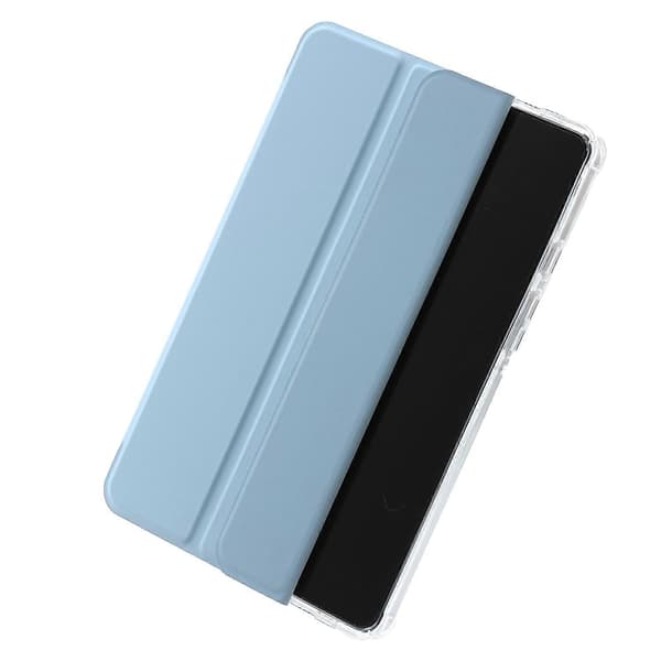 [LCS]3-Fold Klart Akryl Læder Tablet Etui Ice Blue For Samsung Galaxy Tab A9
