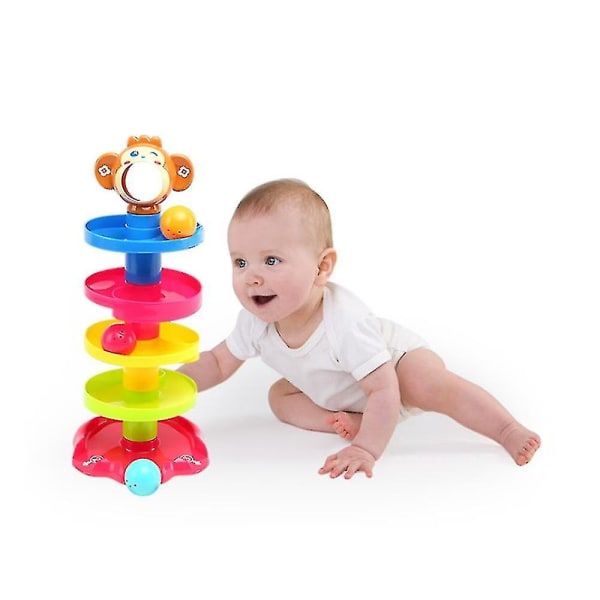 Baby Barn Tower Pussel Rolling Ball Bell