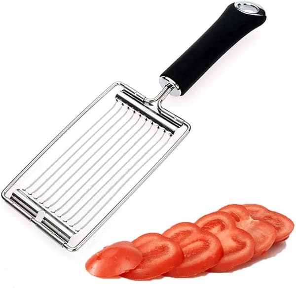 [LCS] Tomatkutter, Håndholdt Koker Eggkutter i Rustfritt Stål, Tomatkutter Grønnsakshakker Kjøkkenverktøy