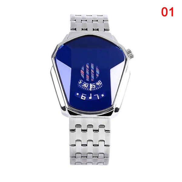 Diamond Style Quartz Watch Vattentät Mode Steel Band Quartz Watch For Men Women 1 strap   Stainless
