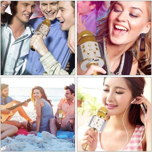 [LCS] Langaton Bluetooth-karaokemikrofoni, yhteensopiva iPhonen, Androidin, Portin kanssa