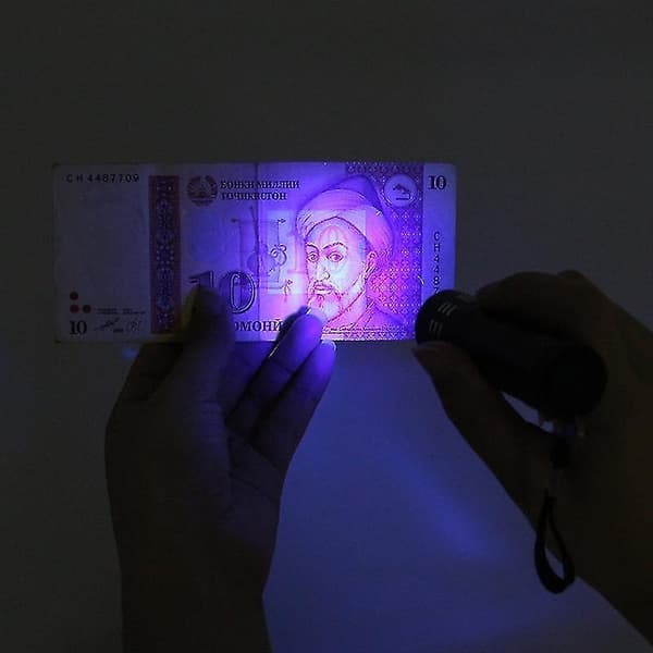 [LCS]Ultra Mini LED Lommelygte Med Ultraviolet Lampe Red