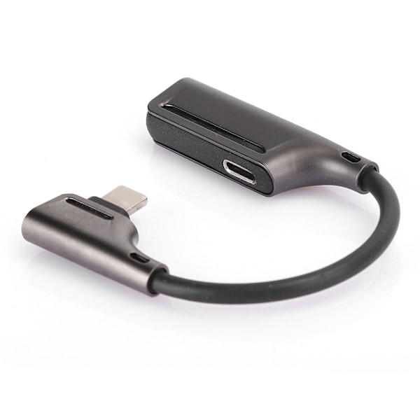 2 i 1 hovedtelefonoplader adapter aluminiumslegering plug and play 3,5 mm hovedtelefonstik Kompatibel med IOS