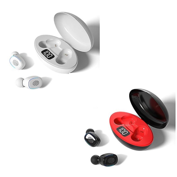 True Wireless Bluetooth Hörlurar TWS XT Hörlurar Mikrofon Öronsnäckor Headset Android white