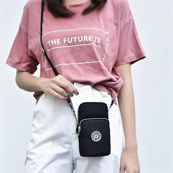 Mobiltelefonväska Crossbody Väska Mode Plånbok Axelväska Plånbok Handväska För Kvinnor Fuchsia