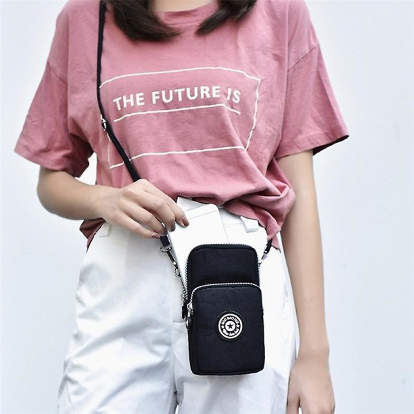 Mobiltelefonväska Crossbody Väska Mode Plånbok Axelväska Plånbok Handväska För Kvinnor Light Blue